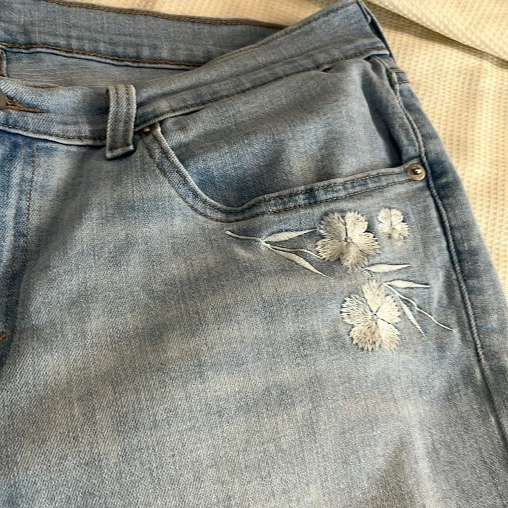 Levi Strauss Embroidered Denim Shorts